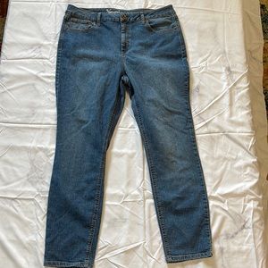 Natural Reflections blue jeans, skinny, size 18A. I great condition.